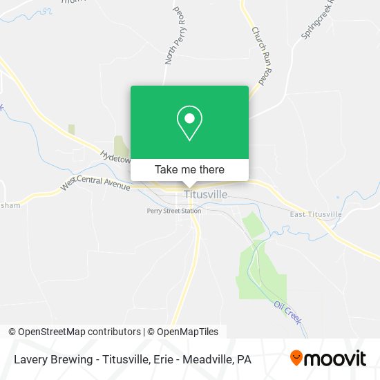 Mapa de Lavery Brewing - Titusville