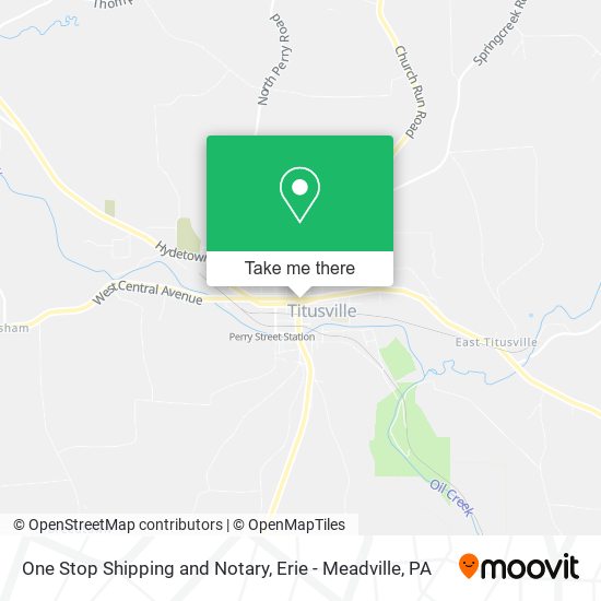 One Stop Shipping and Notary map