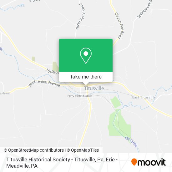 Mapa de Titusville Historical Society - Titusville, Pa