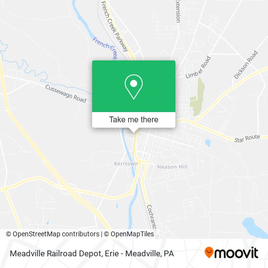 Meadville Railroad Depot map