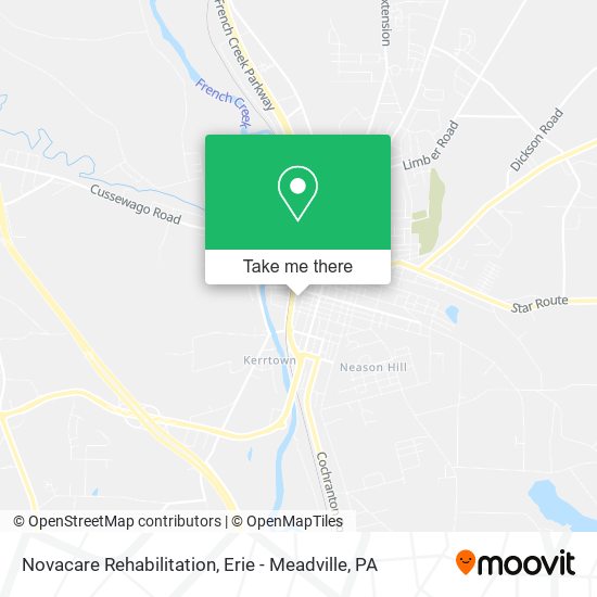 Novacare Rehabilitation map