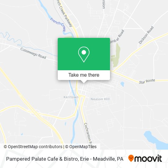Mapa de Pampered Palate Cafe & Bistro