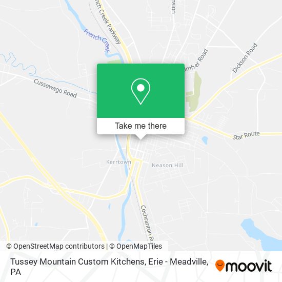 Mapa de Tussey Mountain Custom Kitchens