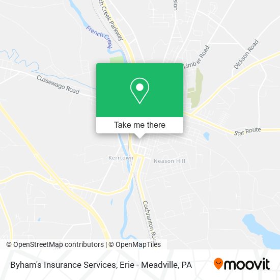 Byham's Insurance Services map