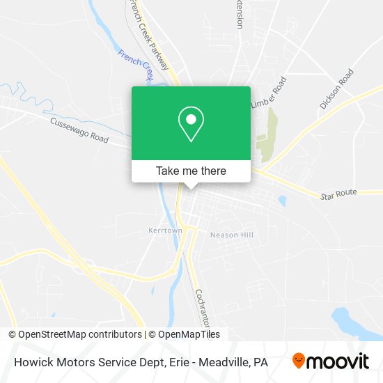 Howick Motors Service Dept map