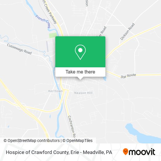 Hospice of Crawford County map
