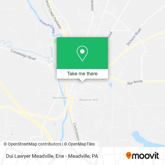 Dui Lawyer Meadville map