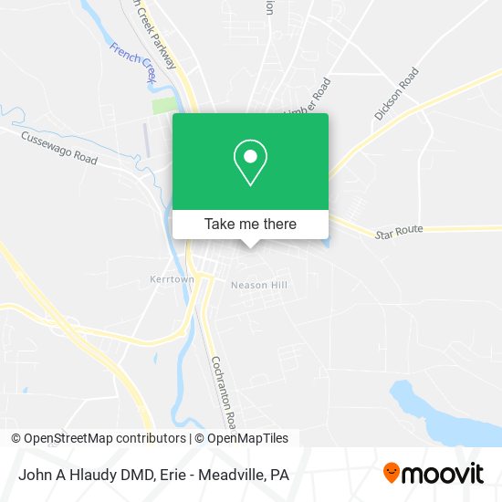Mapa de John A Hlaudy DMD