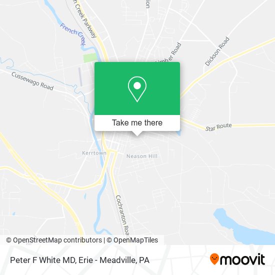 Peter F White MD map