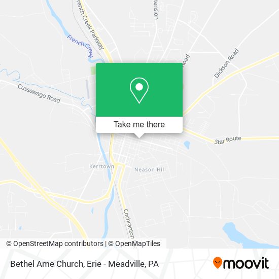Bethel Ame Church map