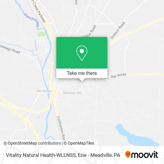 Vitality Natural Health-WLLNSS map