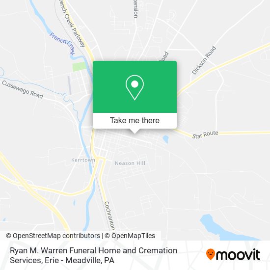 Ryan M. Warren Funeral Home and Cremation Services map