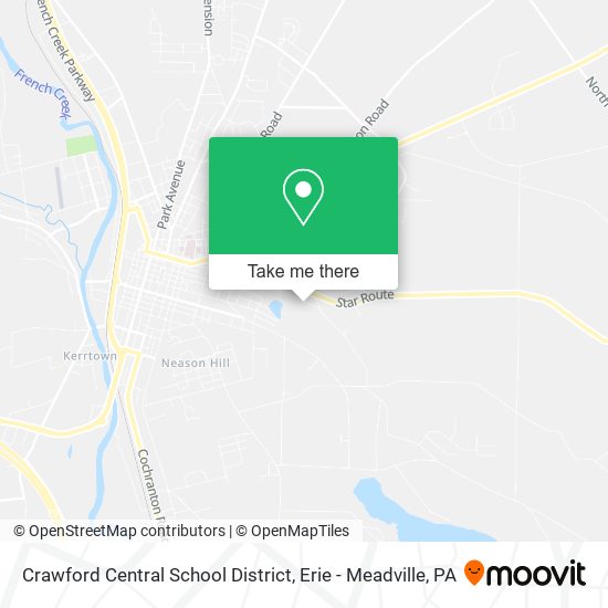 Crawford Central School District map