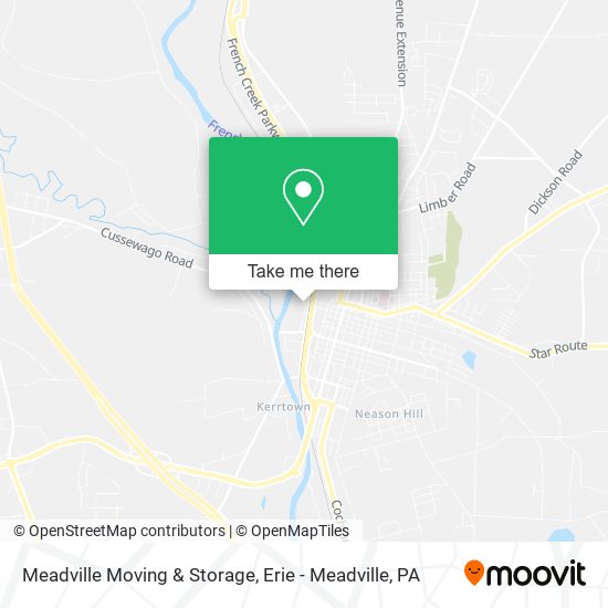 Mapa de Meadville Moving & Storage