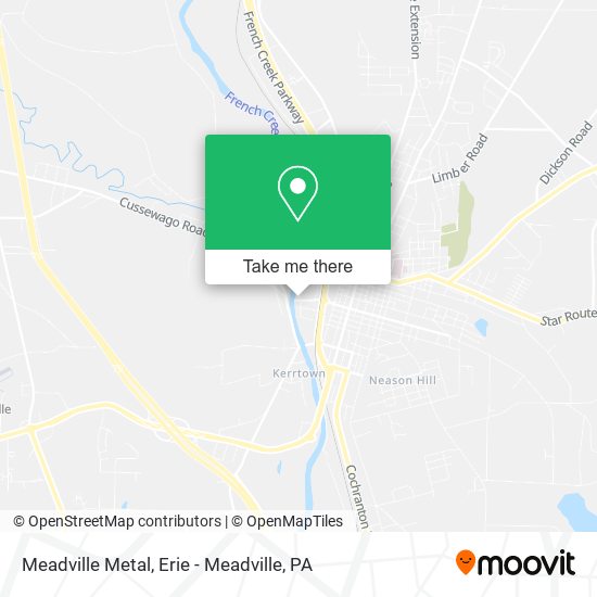 Mapa de Meadville Metal
