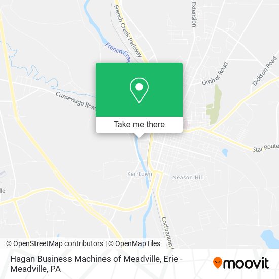 Mapa de Hagan Business Machines of Meadville