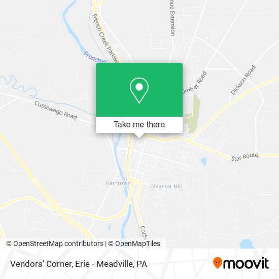 Vendors' Corner map
