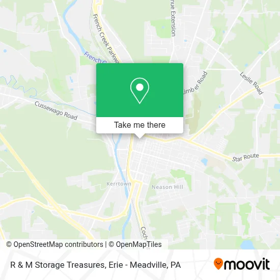 R & M Storage Treasures map
