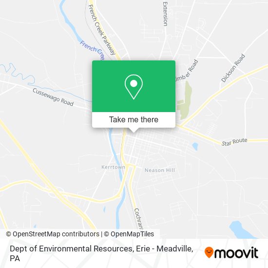 Dept of Environmental Resources map