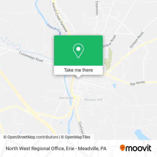 North West Regional Office map