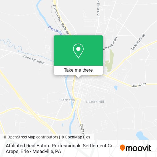 Affiliated Real Estate Professionals Settlement Co Areps map