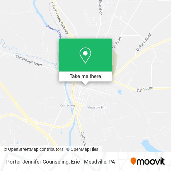 Porter Jennifer Counseling map