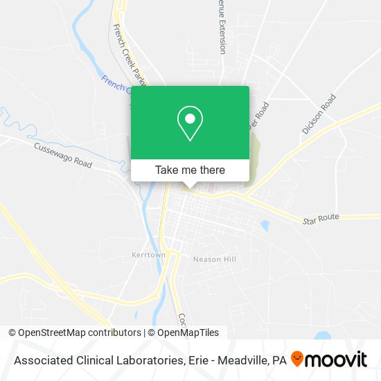 Associated Clinical Laboratories map