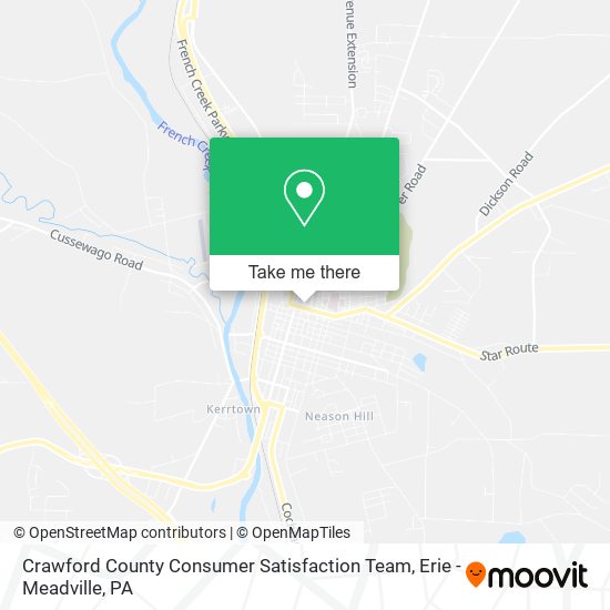 Crawford County Consumer Satisfaction Team map