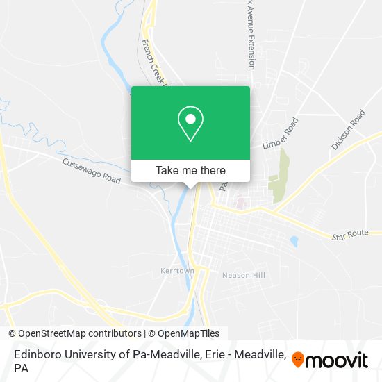 Edinboro University of Pa-Meadville map