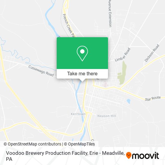 Mapa de Voodoo Brewery Production Facility