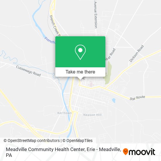 Meadville Community Health Center map