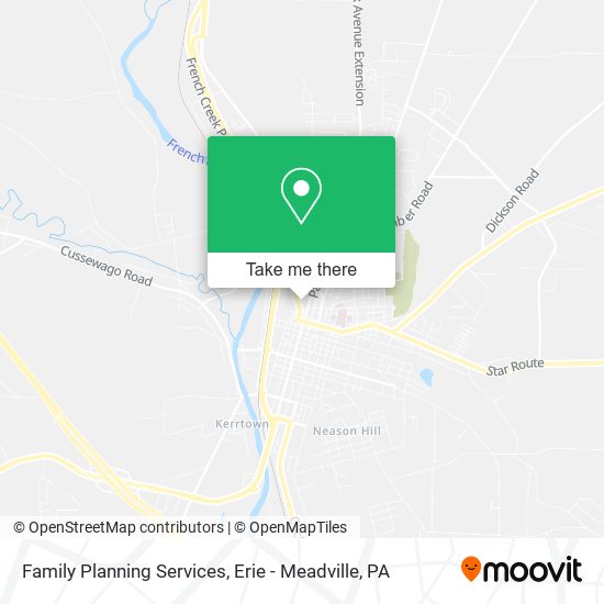 Mapa de Family Planning Services