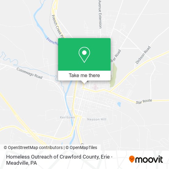 Mapa de Homeless Outreach of Crawford County