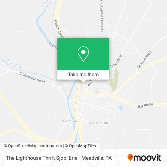 The Lighthouse Thrift Sjop map