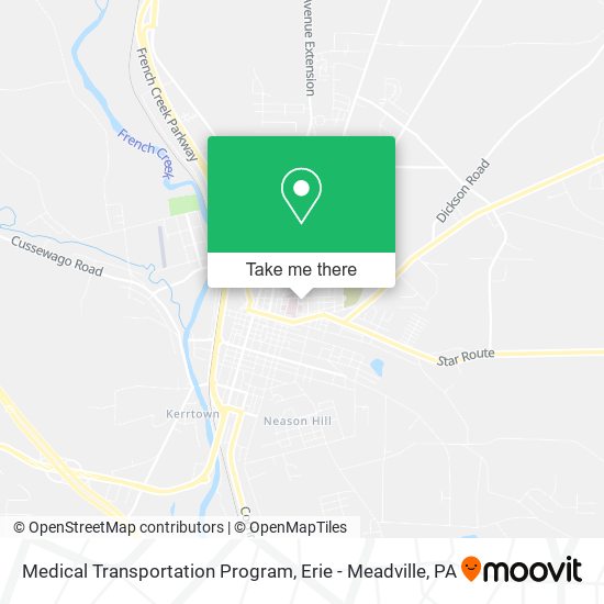 Medical Transportation Program map