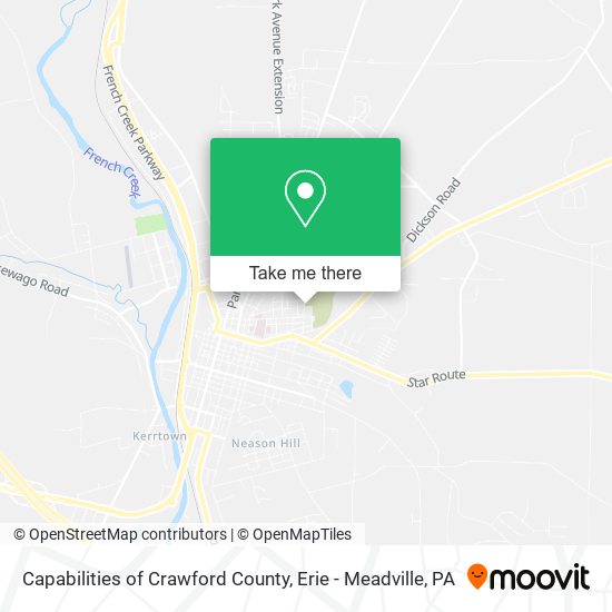Mapa de Capabilities of Crawford County