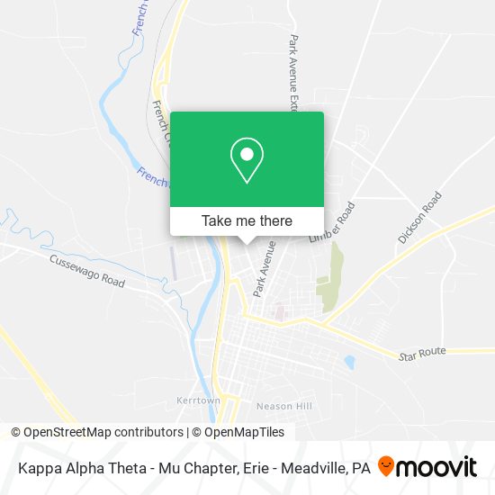 Kappa Alpha Theta - Mu Chapter map