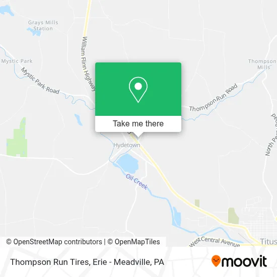 Thompson Run Tires map