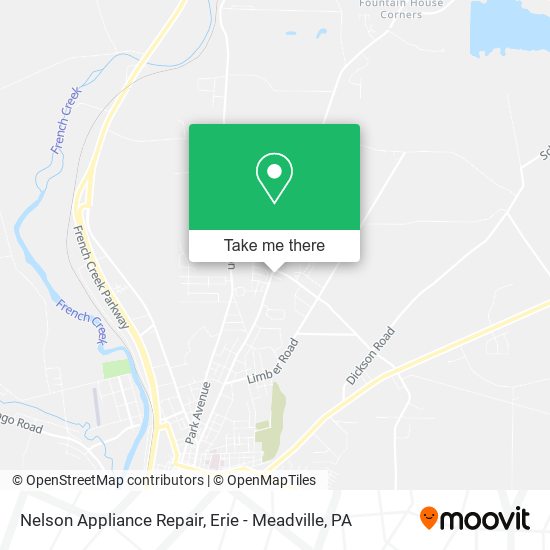 Mapa de Nelson Appliance Repair