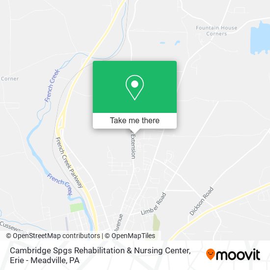 Cambridge Spgs Rehabilitation & Nursing Center map