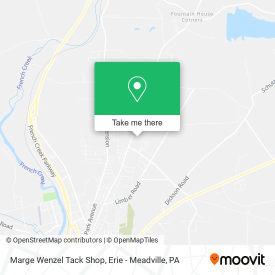 Mapa de Marge Wenzel Tack Shop