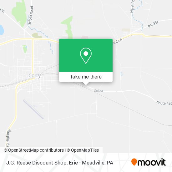 J.G. Reese Discount Shop map
