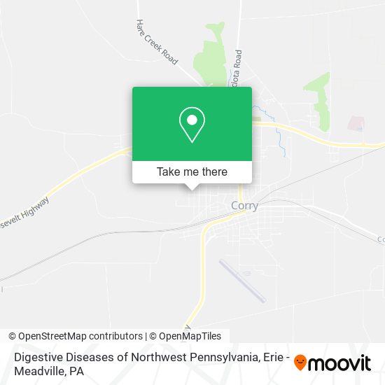 Digestive Diseases of Northwest Pennsylvania map