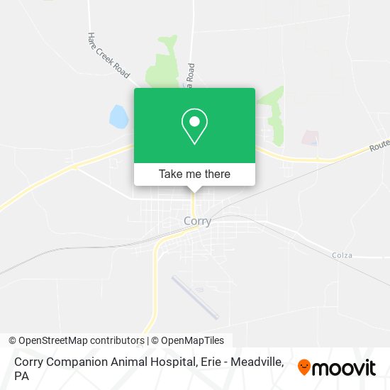 Corry Companion Animal Hospital map