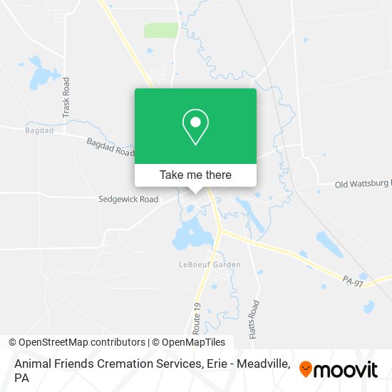 Mapa de Animal Friends Cremation Services