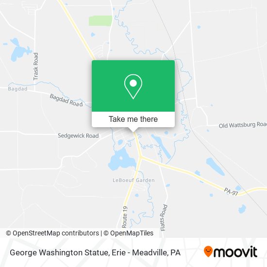 George Washington Statue map
