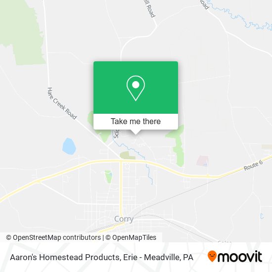 Aaron's Homestead Products map
