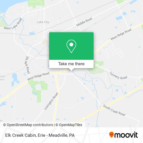 Elk Creek Cabin map