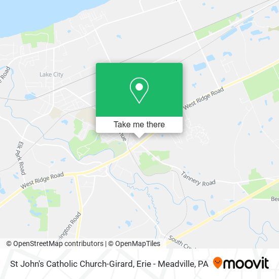 St John's Catholic Church-Girard map