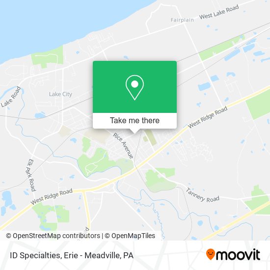 ID Specialties map